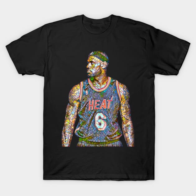 LeBron James Wonderful Mosaic T-Shirt by neogu